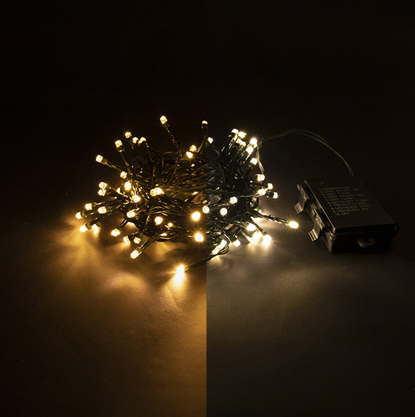 Warm white battery operated lights discount